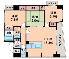 カスタリア阿倍野の物件間取画像